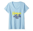 Womens Hang On Let Me Overthink This Funny Gift Quote Graphic V-Neck T-Shirt