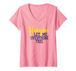 Womens Hang On Let Me Overthink This Funny Gift Quote Graphic V-Neck T-Shirt