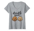 Womens Goldendoodle Mom - Doodle Mom Cute Goldendoodle Gift V-Neck T-Shirt