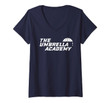 Womens Umbrella Family Academy I Adventure Comedy Superheroes V-Neck T-Shirt