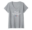 Womens Us Citizen 2020 Est Proud American Patriotic Usa Flag V-Neck T-Shirt