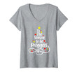 Womens Tis The Season To Be Pregnant Christmas Pregnancy Mother Mom V-Neck T-Shirt