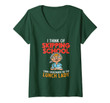 Womens I'm The Lunch Lady School Caterer Cafeteria Chef Cook V-Neck T-Shirt
