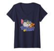 Womens Tom And Jerry Friendly Enemies V-Neck T-Shirt
