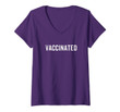 Womens Vaccinated Pro Vaccine V-Neck T-Shirt