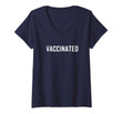 Womens Vaccinated Pro Vaccine V-Neck T-Shirt