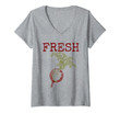 Womens Healthy Funny Fresh Beets Vegetable V-Neck T-Shirt