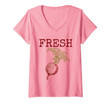 Womens Healthy Funny Fresh Beets Vegetable V-Neck T-Shirt