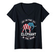 Womens I'm The Elephant In The Room T-Shirt Republica Conservative V-Neck T-Shirt