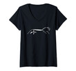 Womens Uffington White Horse Chalk Figure Prehistoric Ancient Turf V-Neck T-Shirt