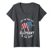 Womens I'm The Elephant In The Room T-Shirt Republica Conservative V-Neck T-Shirt