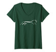 Womens Uffington White Horse Chalk Figure Prehistoric Ancient Turf V-Neck T-Shirt