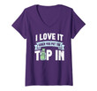 Womens I Love It When You Put The Tip In Funny Bartender Gift V-Neck T-Shirt