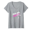 Womens Gulag Queen Gaming Meme V-Neck T-Shirt