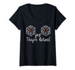 Womens Yes They're Natural Adult Women's Funny Gamer D20 Dice Rpg V-Neck T-Shirt