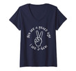 Womens You See A Peace Sign I See 5-6cm V-Neck T-Shirt