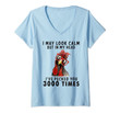 Womens I May Look Calm But In My Head I've Pecked You 3000 Times V-Neck T-Shirt