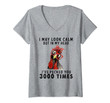 Womens I May Look Calm But In My Head I've Pecked You 3000 Times V-Neck T-Shirt