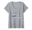 Womens Samford University Bulldogs Ncaa Ppsam01 V-Neck T-Shirt