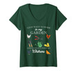 Womens I Just Want To Work In My Garden And Hang Out Chicken V-Neck T-Shirt