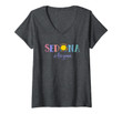 Womens Sedona Arizona Cool Design Souvenir Gift V-Neck T-Shirt