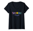 Womens Sedona Arizona Cool Design Souvenir Gift V-Neck T-Shirt