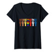 Womens We Rise Together Shirt Feminist Gift V-Neck T-Shirt