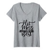Womens Hot Mess Just Doing My Best Funny And Cute Quote V-Neck T-Shirt