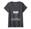 Womens Wine The Glue Holding This 2020 Shitshow Together Funny Wine V-Neck T-Shirt
