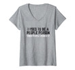 Womens I Used To Be A People Person Then People Ruined It Sarcastic V-Neck T-Shirt