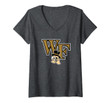 Womens Wake Forest Demon Deacons College Ncaa Ppwf03 V-Neck T-Shirt