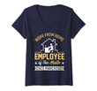Womens Work From Home Employee Of The Month Since March 2020 Gift V-Neck T-Shirt