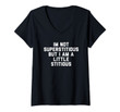 Womens Im Not Superstitious But I Am A Little Stitious V-Neck T-Shirt