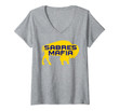 Womens Sabres Mafia Buffalo Hockey V-Neck T-Shirt