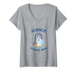 Womens Science Always Wins V-Neck T-Shirt