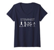 Womens Steminist Shirt Support Stem Programs V-Neck T-Shirt