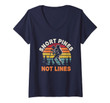 Womens Snort Pines Not Lines Vintage Scout Gift V-Neck T-Shirt