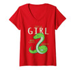 Womens Snake Lover - Just A Girl Who Loves Snakes V-Neck T-Shirt