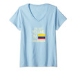 Womens I'm Not Yelling I'm Colombian Funny V-Neck T-Shirt