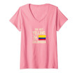 Womens I'm Not Yelling I'm Colombian Funny V-Neck T-Shirt