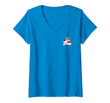 Womens Schnauzer Dog In Pocket Cute Pocket Schnauzer Dog V-Neck T-Shirt