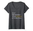 Womens Stop Pretending Your Racism Is Patriotism T-Shirt Tee V-Neck T-Shirt