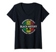 Womens Honoring The Past Inspiring The Future Black History T-Shirt V-Neck T-Shirt