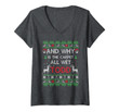 Womens Why Is The Carpet All Wet Todd Ugly Christmas Holiday Gift V-Neck T-Shirt
