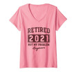Womens Vintage Retired 2021 Not My Problem Anymore V-Neck T-Shirt