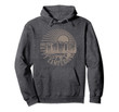 Happy Camper Hoodie Sunset Trees Camp Fire Mountains