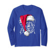 Funny Bouvier des Flandres Santa Christmas dog mom gift Long Sleeve T-Shirt