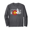 Colorado Flag Vintage Mountain Long Sleeve T-Shirt