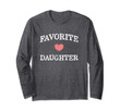 Favorite Daughter White Distressed Vintage Faded Design  Long Sleeve T-Shirt