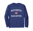 Favorite Daughter White Distressed Vintage Faded Design  Long Sleeve T-Shirt